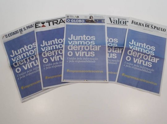 ANJ unifica capas de jornais e realça importância da informação no combate ao coronavírus