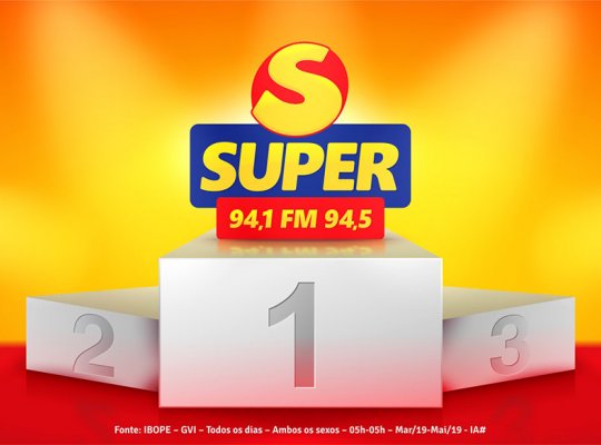 Rádio FM Super dispara em audiência com mais um 1° lugar geral no IBOPE