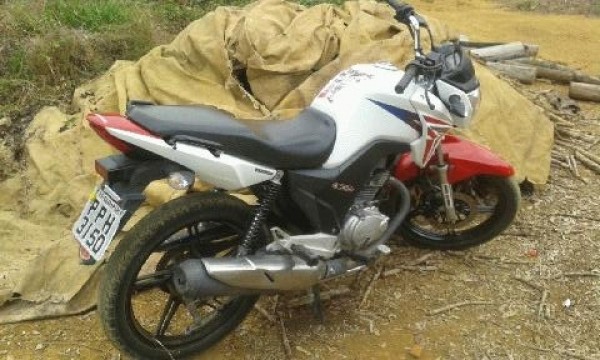 Moto roubada em Guarapari é recuperada pela Polícia Militar em Afonso Cláudio